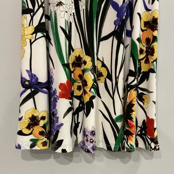 Tommy Hilfiger Floral Multicolor Sleeves V Neck Dress SIZE 6 - Picture 5 of 7